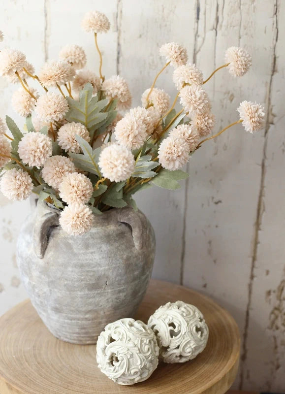 Beige Pom & Stone Vase
