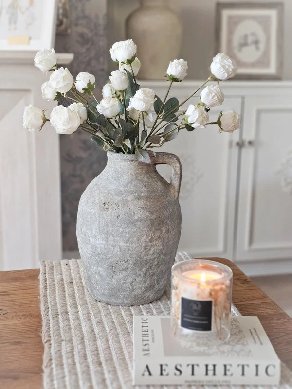 Vintage Mini Rose & Vase