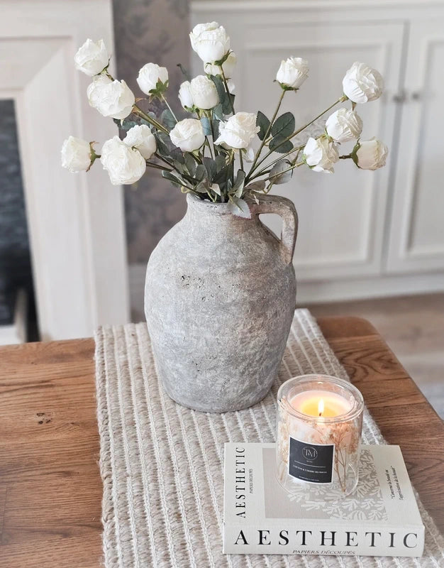 Vintage Mini Rose & Vase