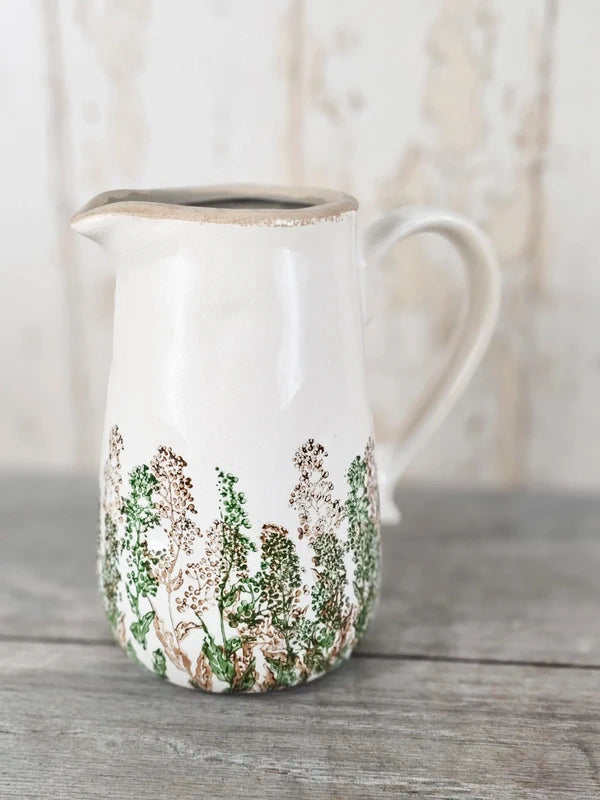 Rustic Floral Jug