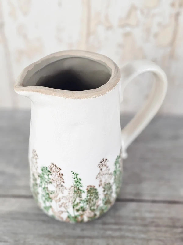 Rustic Floral Jug
