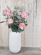 Vintage Rose & Eucalyptus with Vase