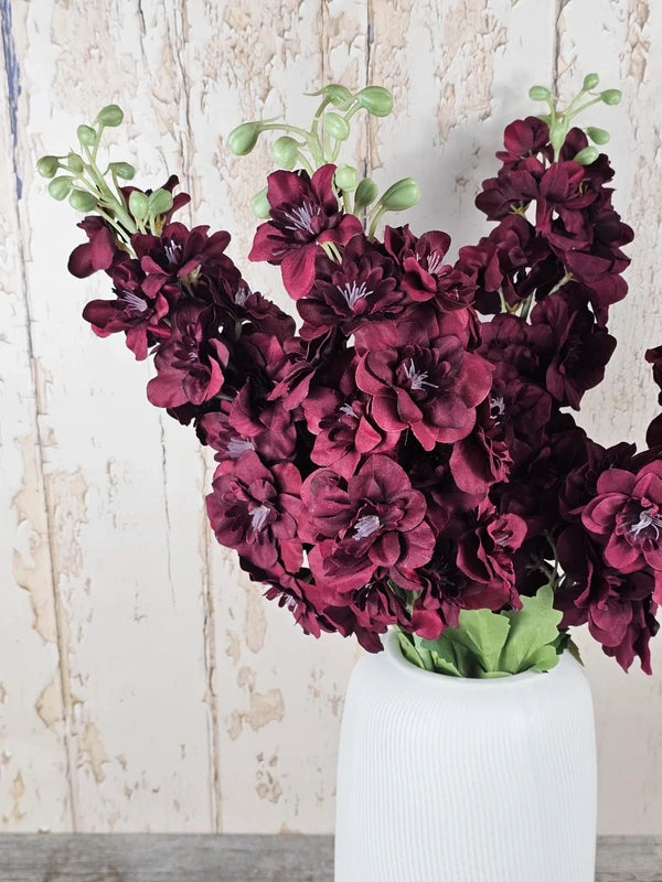 Burgundy Delphiniums