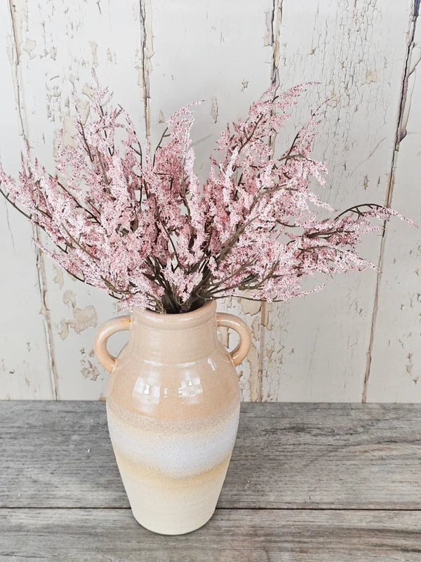 Pink Limoniums & Sandstone Vase