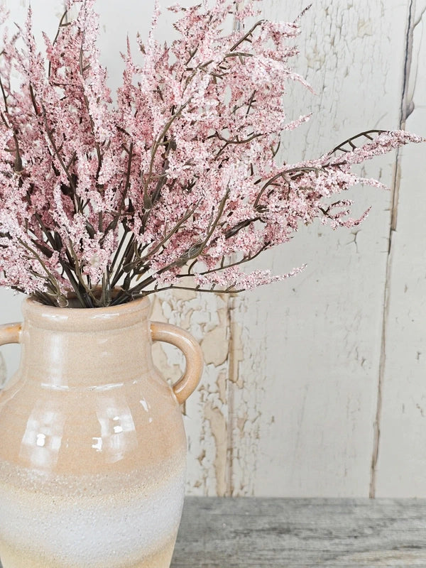 Pink Limoniums & Sandstone Vase