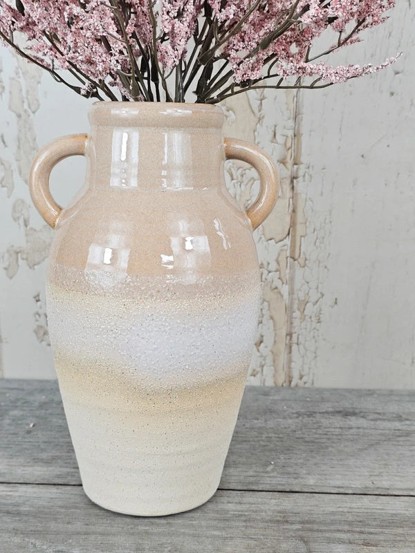 Pink Limoniums & Sandstone Vase