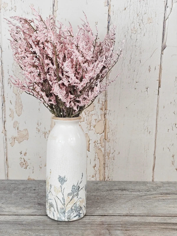 Rustic Pink Limonium & Vase