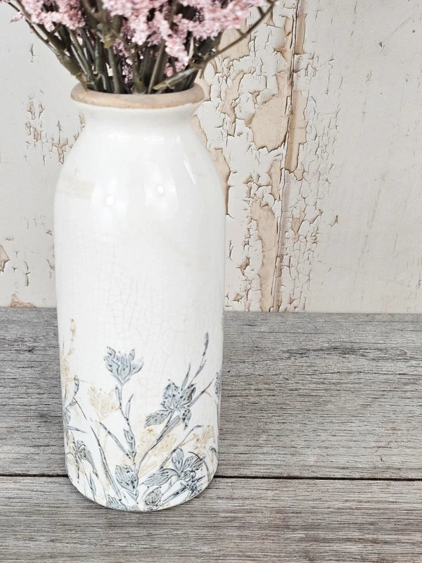 Rustic Pink Limonium & Vase