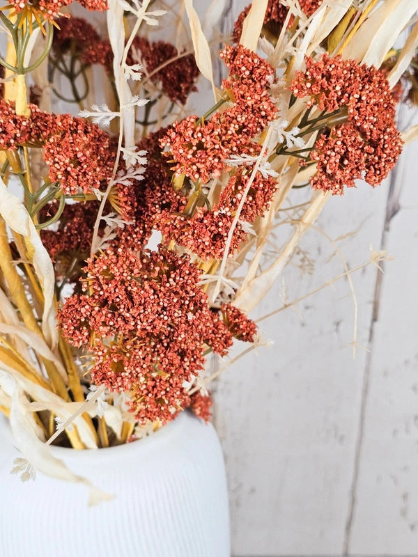Orange Cluster & Grass Mix