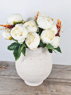 Cream Peony Mix & Medore Vase
