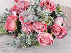 Vintage Rose & Boxwood Bouquet