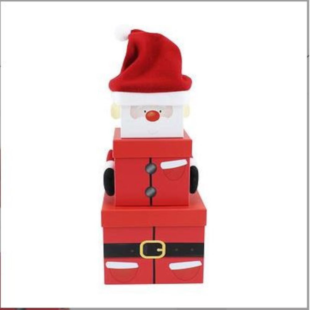 Stacking Santa Gift Boxes