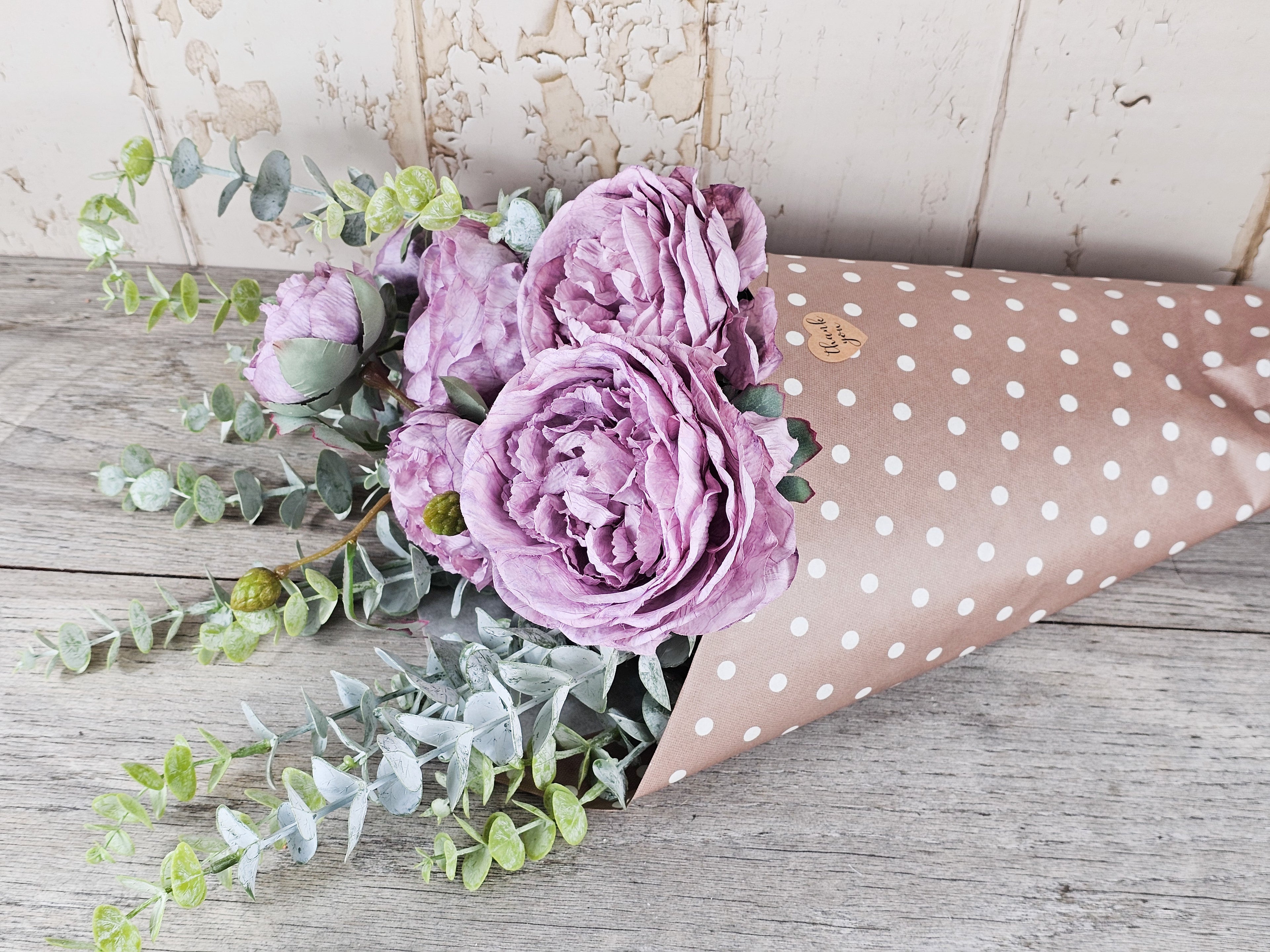 Lilac Peony & Eucalyptus Bouquet