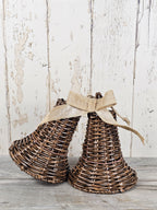 Rattan Wicker Xmas Bells
