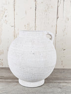 White Stone Handled Vase