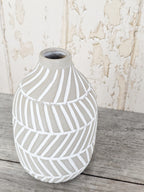 Neutral Geometric Vase