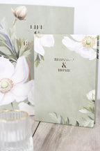 Green Floral Storage Books
