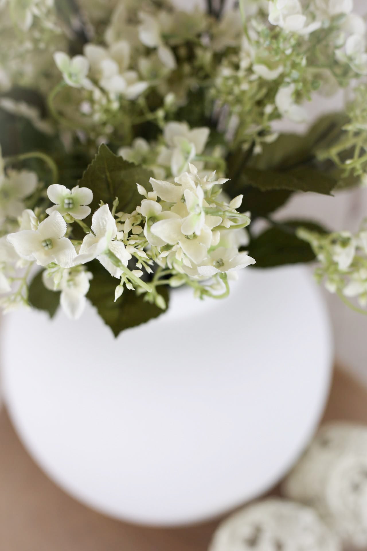 Amore Hydrangeas & Stone Vase