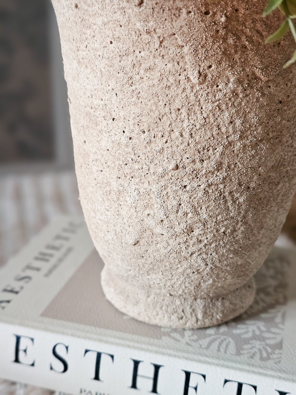 Ivory Ella & Conifer with Stone Vase