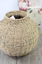 Round Wicker Vase