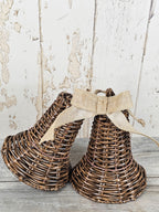 Rattan Wicker Xmas Bells