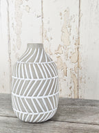 Neutral Geometric Vase