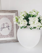 Lacey Hydrangeas & Stone Vase