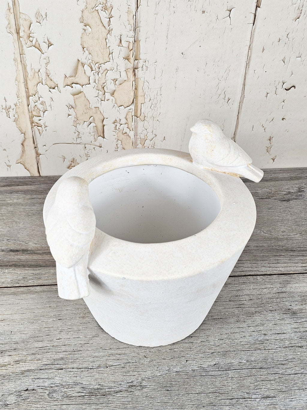 Shabby Chic Bird Planter