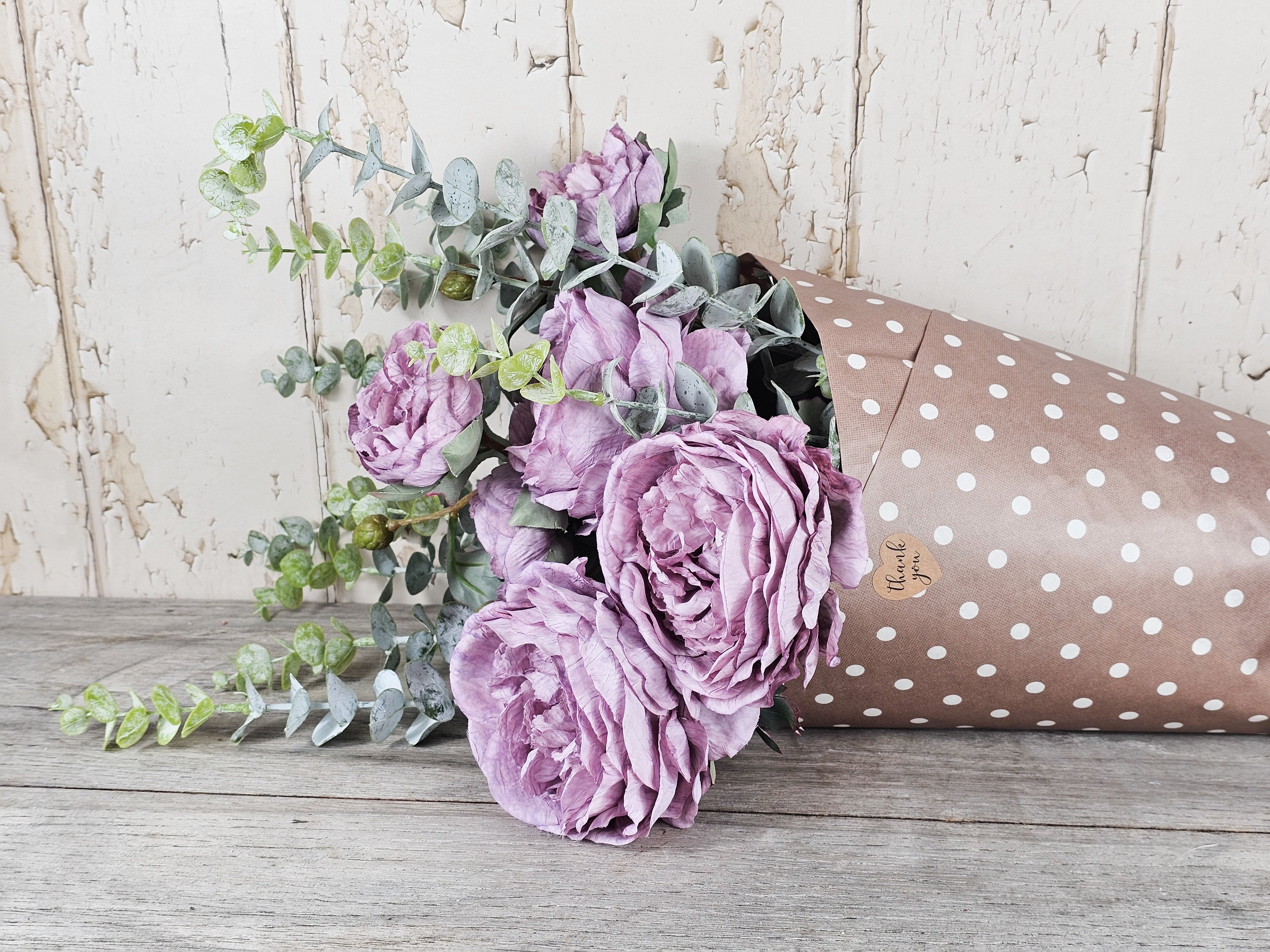 Lilac Peony & Eucalyptus Bouquet