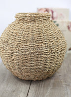 Round Wicker Vase