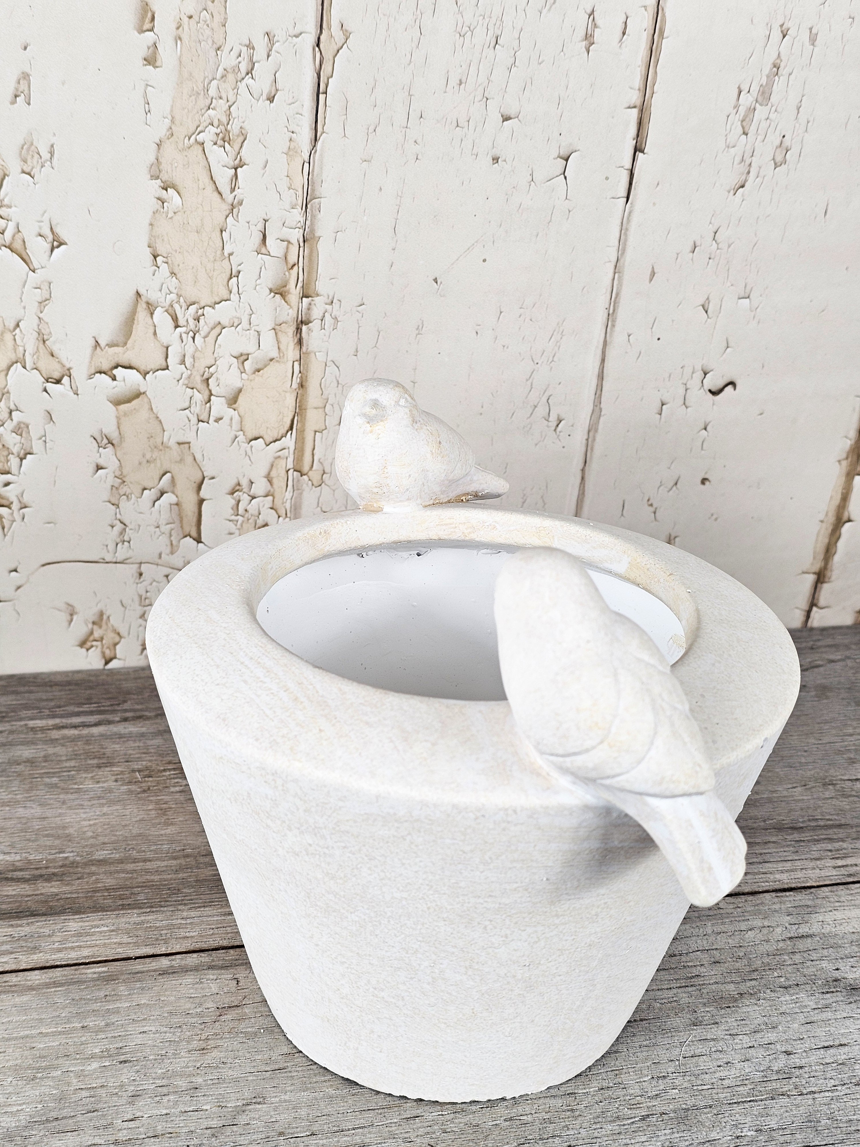 Shabby Chic Bird Planter