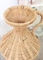 Waist-line Wicker Vase