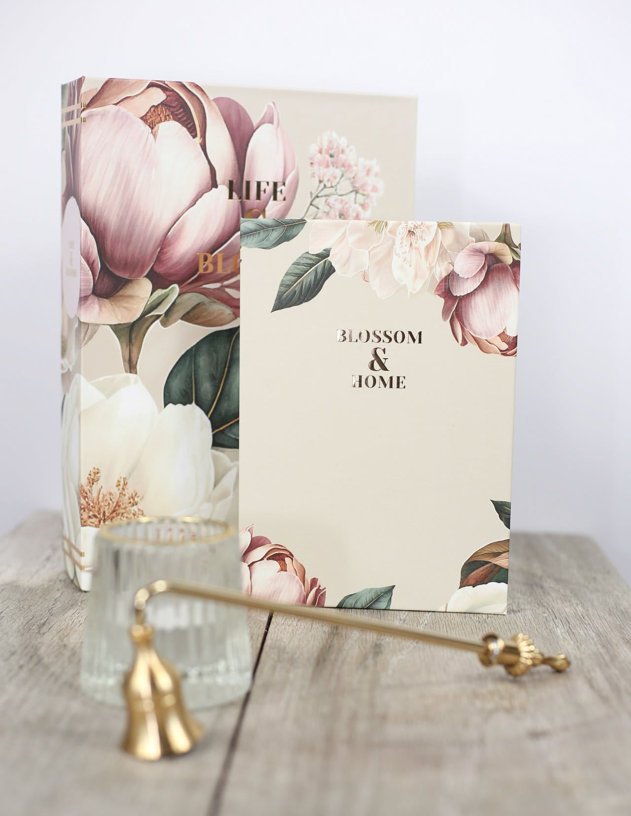 Rose Floral Storage Books