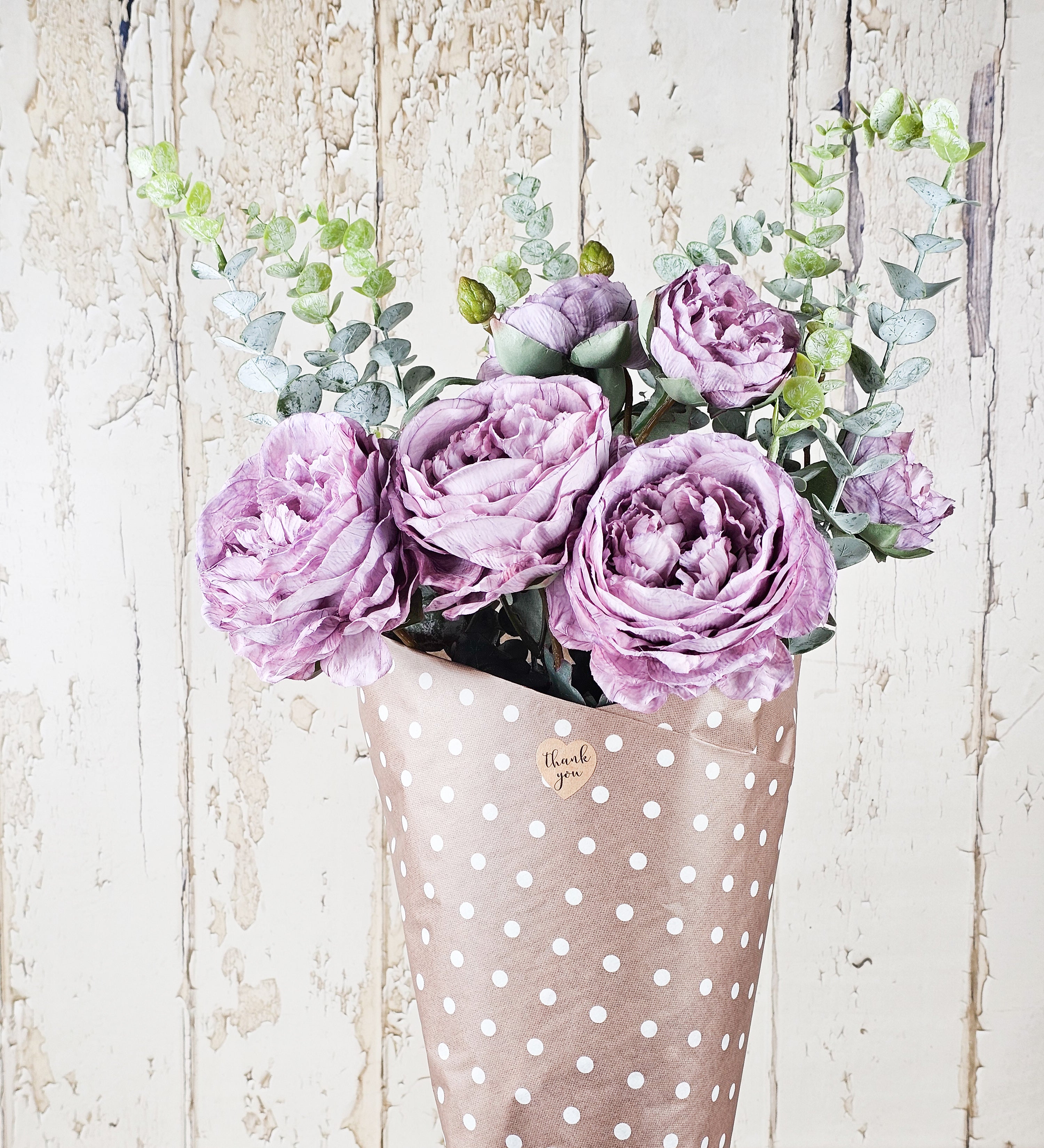 Lilac Peony & Eucalyptus Bouquet
