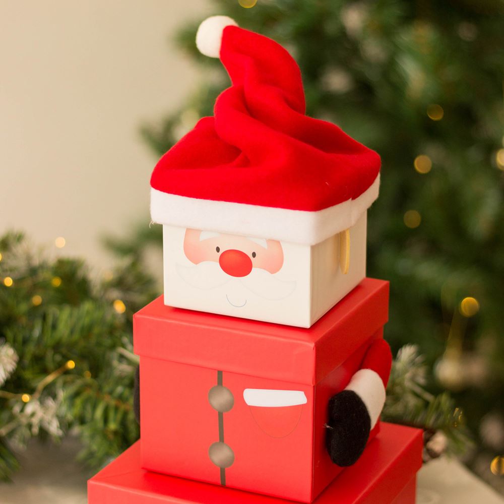 Stacking Santa Gift Boxes